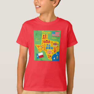 Camiseta Mapa de Tejas de los niños