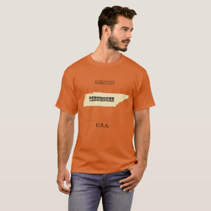 Camiseta - Mapa de Tennessee con ciudad