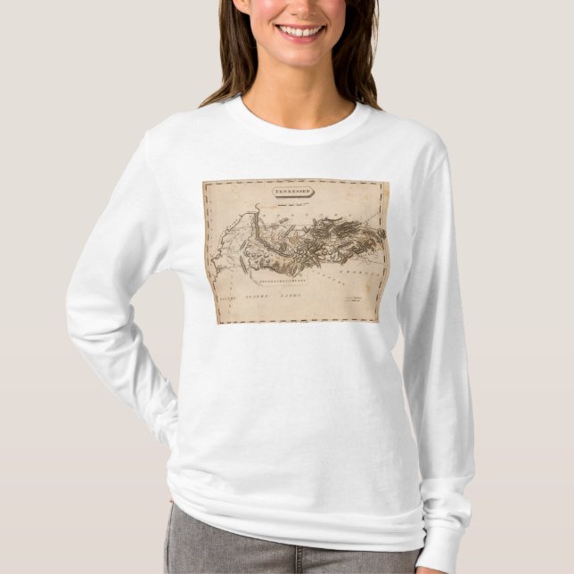 Camiseta Mapa de Tennessee por Arrowsmith (Anverso)