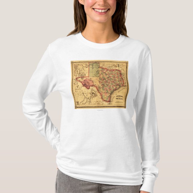 Camiseta Mapa de TexasPanoramic (Anverso)