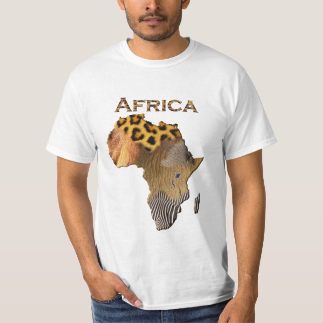 Camiseta Mapa de texturas de animales salvajes de la serie  (Anverso)