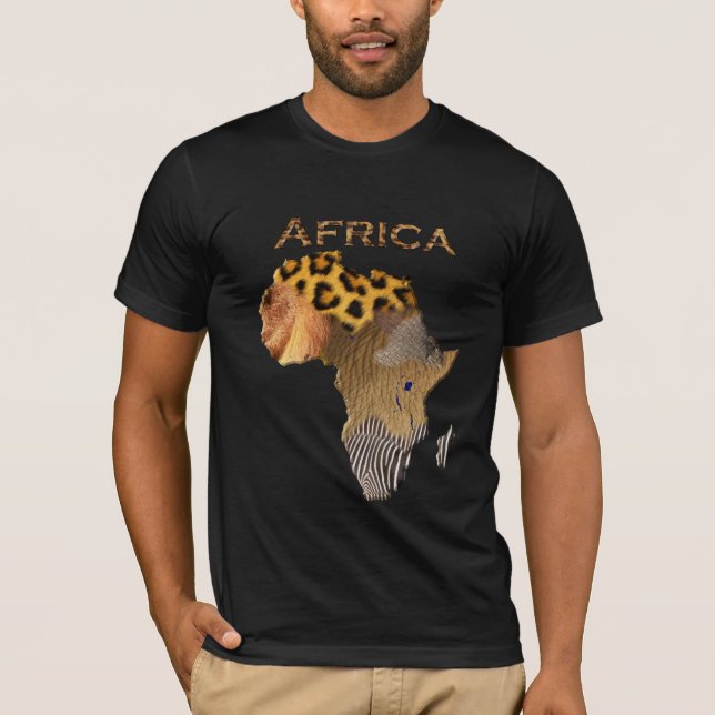 Camiseta Mapa de texturas de animales salvajes de la serie  (Anverso)