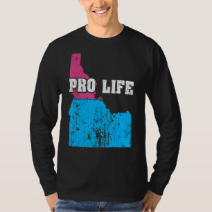 Camiseta Mapa de tierras Bandera de Aborto Idaho de Estados