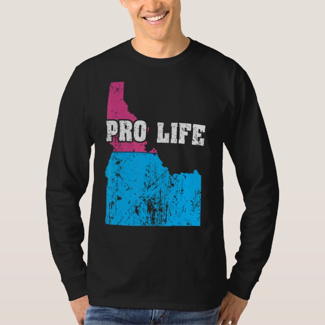 Camiseta Mapa de tierras Bandera de Aborto Idaho de Estados (Anverso)