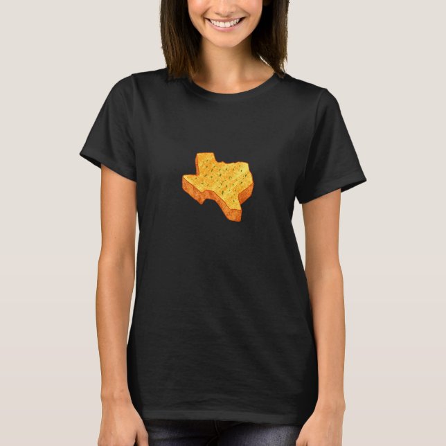 Camiseta Mapa De Tostadas Para Alimentos De Texas (Anverso)