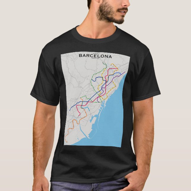 Camiseta Mapa de Tránsito de Barcelona (Anverso)