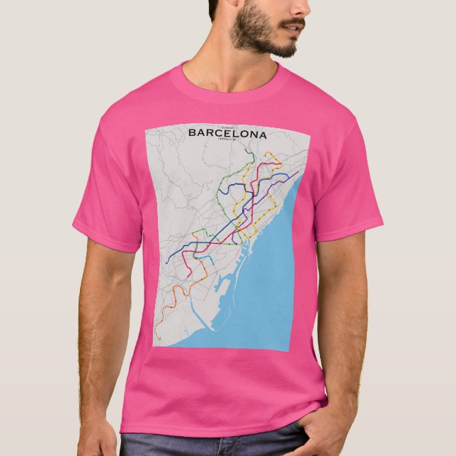 Camiseta Mapa de Tránsito de Barcelona (Anverso)