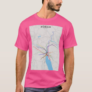 Camiseta Mapa de Tránsito de Zúrich
