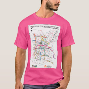 Camiseta Mapa de Transporte de la Ciudad de México