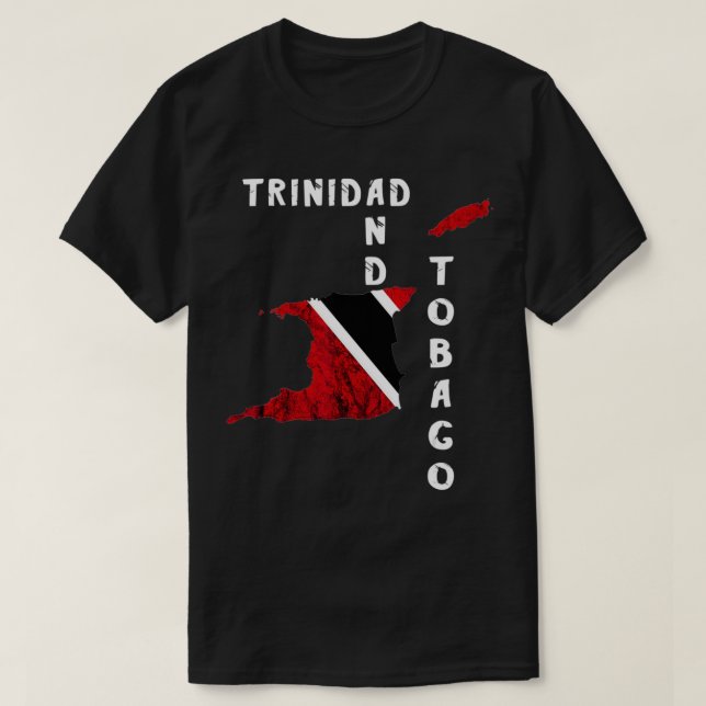 Camiseta Mapa de Trinidad y Tobago Orgullo por raíces trini (Diseño del anverso)