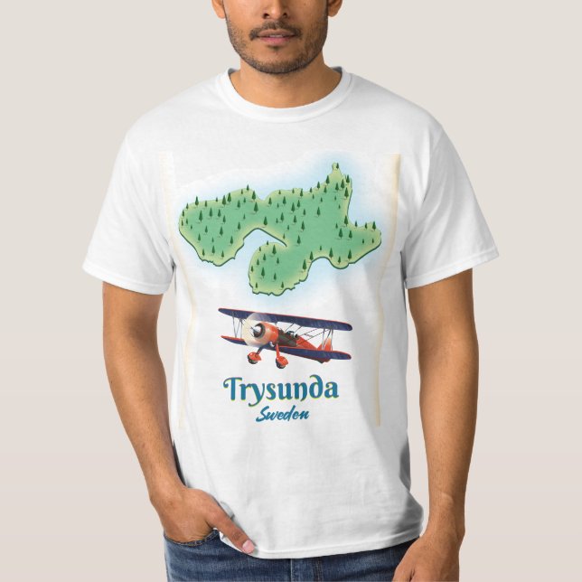Camiseta Mapa de Trysunda Suecia (Anverso)