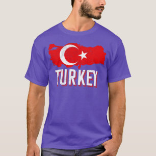 Camiseta Mapa de Turquía bandera de Turquía