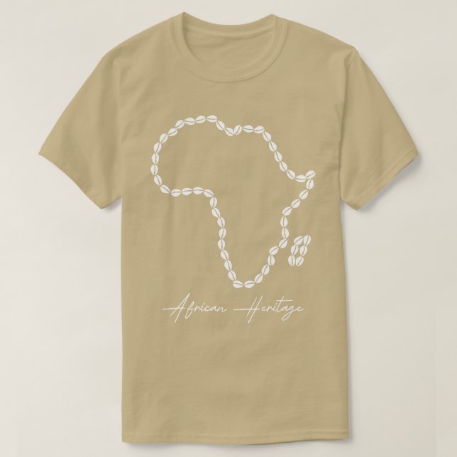Camiseta Mapa de vacas del patrimonio africano (Diseño del anverso)