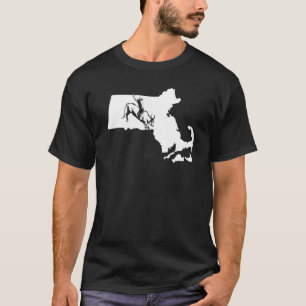 Camiseta Mapa de vaqueros de rodeo en toro de vaca de Massa