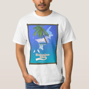 Camiseta mapa de viaje a la isla Sumba Indonesia