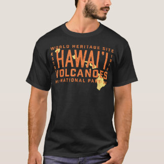 Camiseta Mapa de viaje de las Islas Hawaii Volcanes de Hawa