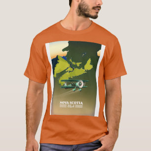 Camiseta Mapa de viaje de Nueva Escocia Canadá