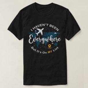 Camiseta Mapa de viaje en avión - No he estado en todas par