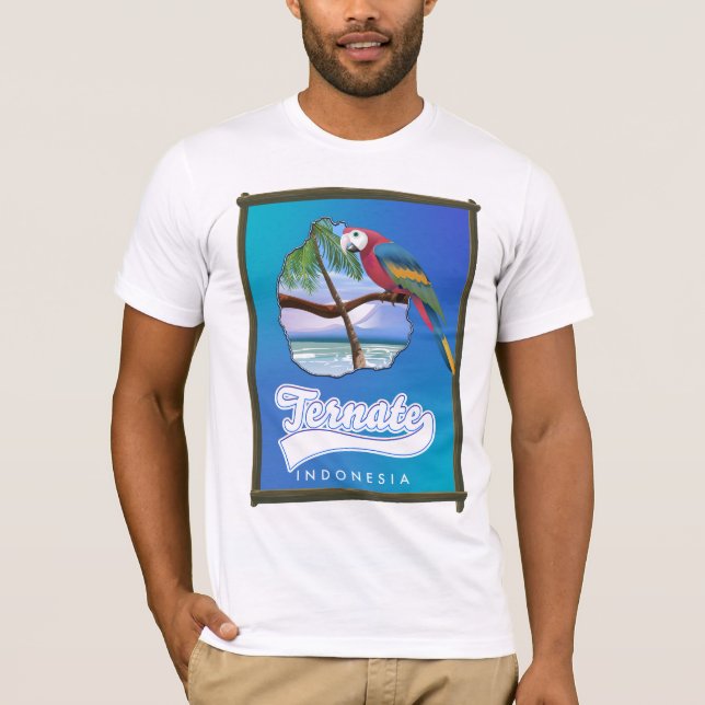 Camiseta Mapa de viajes de la Isla Nias Indonesia (Anverso)