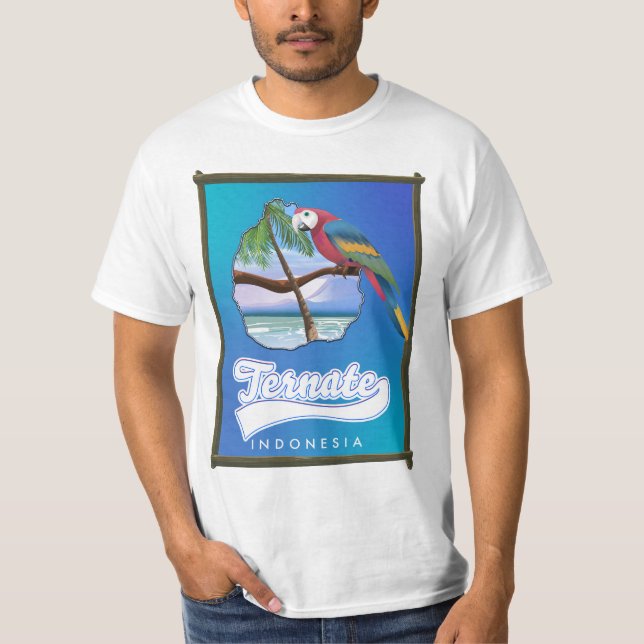 Camiseta Mapa de viajes de la Isla Nias Indonesia (Anverso)