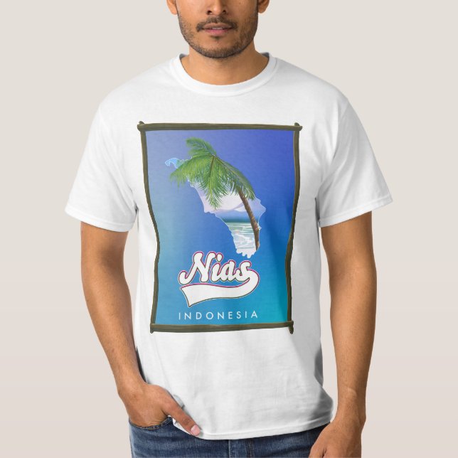 Camiseta Mapa de viajes de la Isla Sumba Indonesia (Anverso)