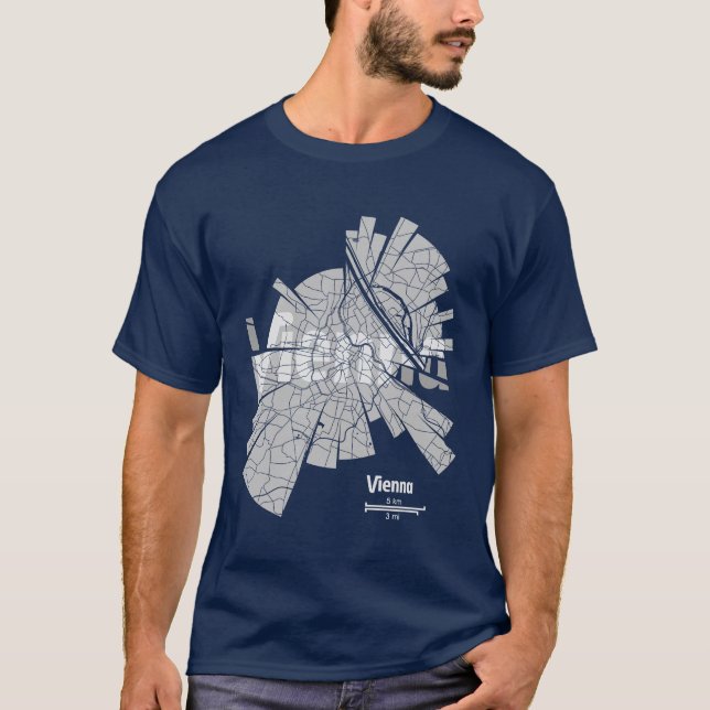 Camiseta Mapa de Viena (Anverso)
