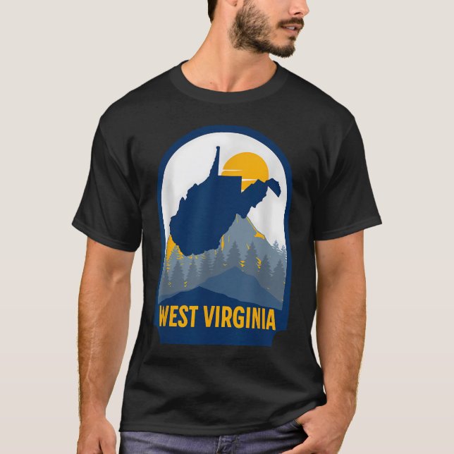 Camiseta Mapa de Virginia Occidental en Inicio (Anverso)
