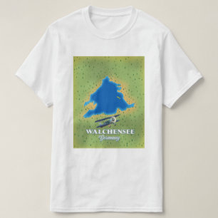 Camiseta Mapa de Walchensee lake Alemania