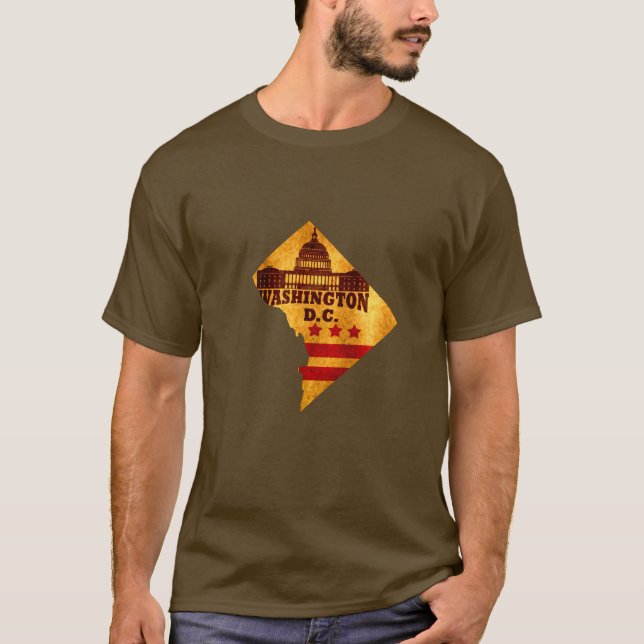 Camiseta Mapa de Washington DC (Anverso)
