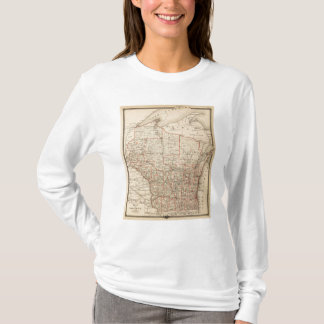 Camiseta Mapa de Wisconsin que muestra distritos