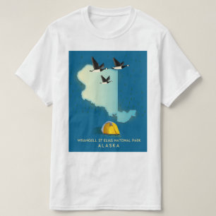 Camiseta mapa de Wrangell St Elias Alaska
