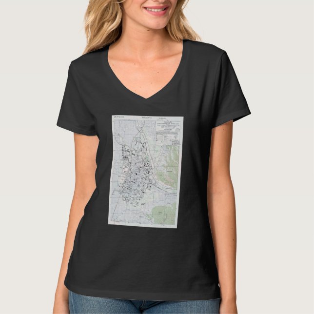Camiseta Mapa de Yamagata Japón de 1945 (Anverso)