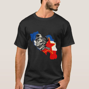 Camiseta Mapa de Yugoslavia SFRY Tito Vintage en Xilografía