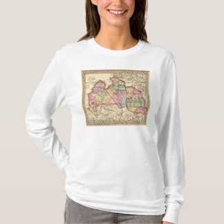 Camiseta Mapa del albañil, Jackson, condados de Roane