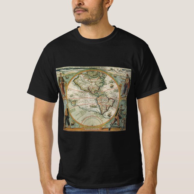 Camiseta Mapa del Antiguo Mundo de las Américas, Theodor de (Anverso)