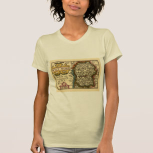 Camiseta Mapa del Atlas Anticuario del condado de Wiltshire