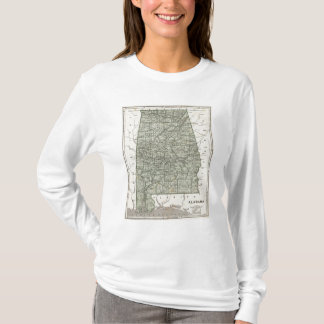Camiseta Mapa del atlas de Alabama