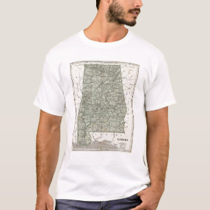 Camiseta Mapa del atlas de Alabama