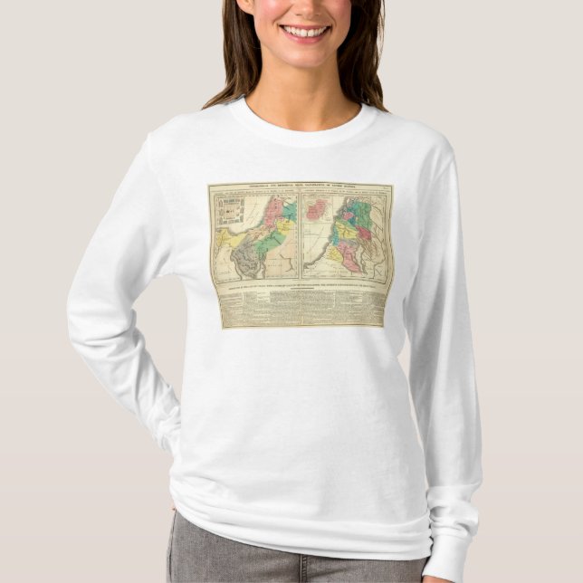 Camiseta Mapa del atlas de Canaan - de Israel (Anverso)