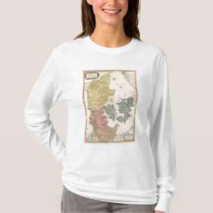 Camiseta Mapa del atlas de Dinamarca