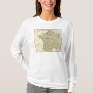 Camiseta Mapa del atlas de Francia con los obispos