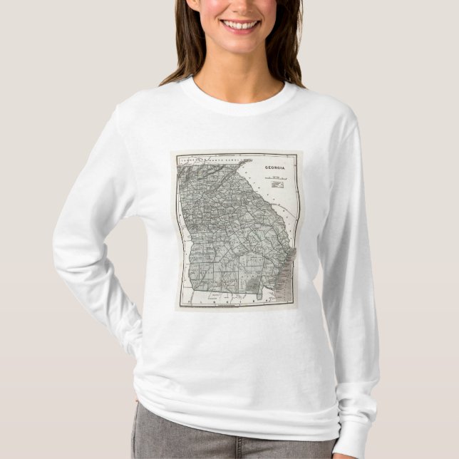 Camiseta Mapa del atlas de Georgia (Anverso)