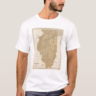 Camiseta Mapa del atlas de Illinois