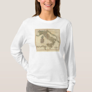 Camiseta Mapa del atlas de Italia