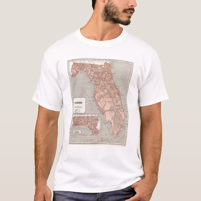 Camiseta Mapa del atlas de la Florida (Anverso)