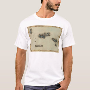 Camiseta Mapa del atlas de las islas de Azore