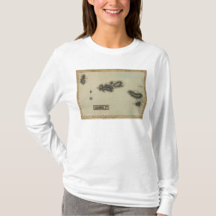 Camiseta Mapa del atlas de las islas de Azore