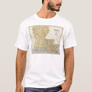 Camiseta Mapa del atlas de Luisiana
