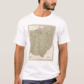 Camiseta Mapa del atlas de Ohio