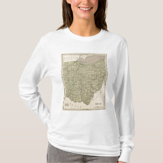 Camiseta Mapa del atlas de Ohio